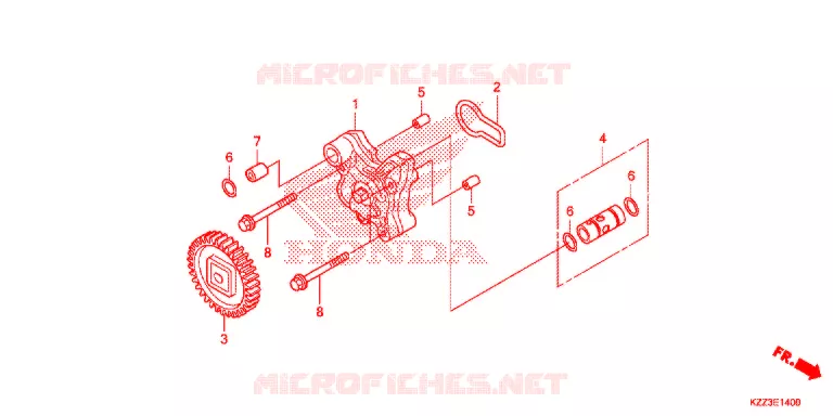 POMPE A HUILE Honda MOTO 250 CRF 2015  CRF250LF