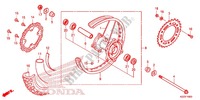 ROUE ARRIERE (CRF250L) pour Honda CRF 250 L RED de 2016