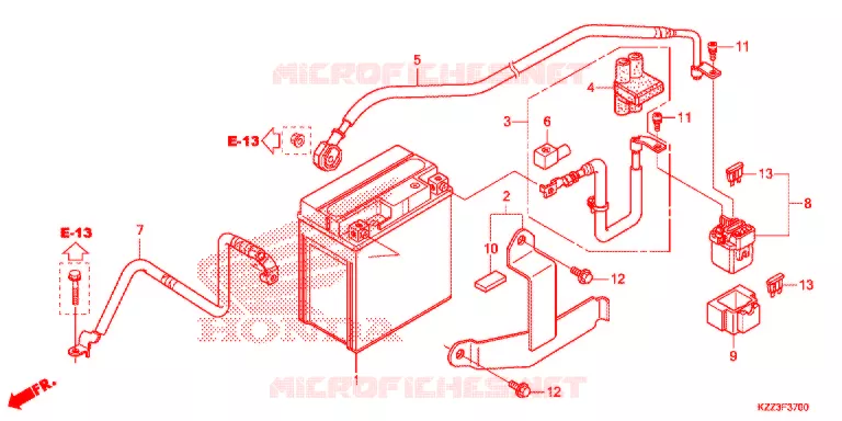 BATTERIE Honda MOTO 250 CRF 2016  CRF250LF