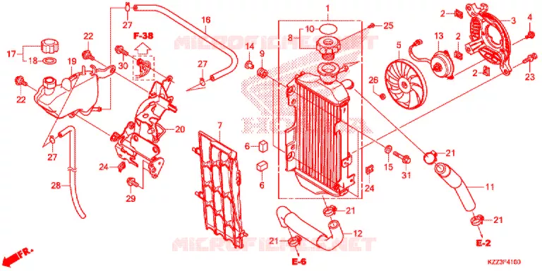 RADIATEUR Honda MOTO 250 CRF 2016  CRF250LF