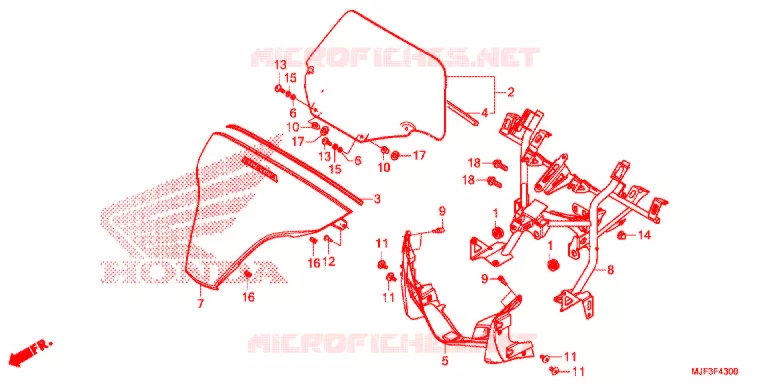 PARE-BRISE Honda MOTO 700 CTX 2015  CTX700AF