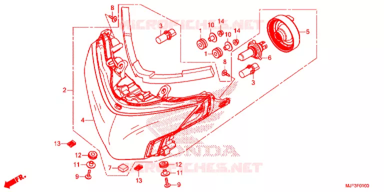 PHARE Honda MOTO 700 CTX 2015  CTX700AF
