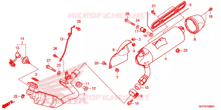 SILENCIEUX D'ECHAPPEMENT Honda MOTO 700 CTX 2015  CTX700NDF