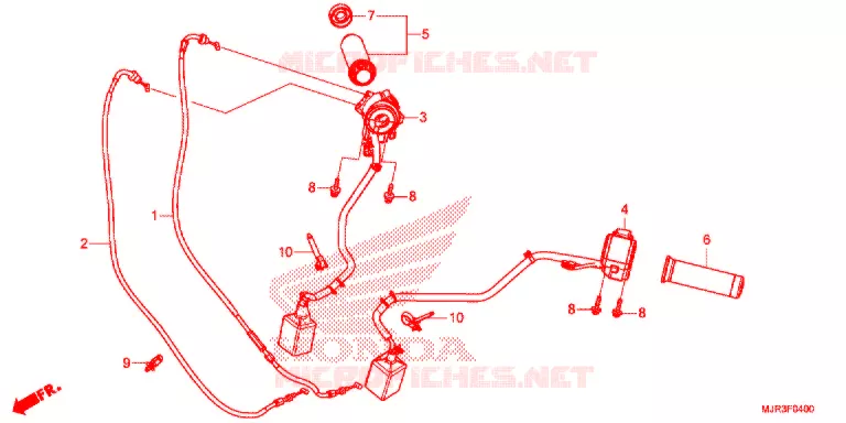 COMMODOS - POIGNEES - CABLES Honda MOTO 1800 GOLD-WING 2015  GL1800CF