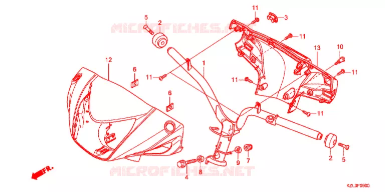 GUIDON - CARENAGE Honda SCOOTER 110 VISION 2015  NSC110WHF