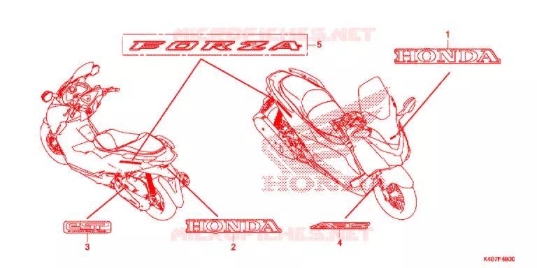 AUTOCOLLANTS Honda SCOOTER 125 FORZA 2015  NSS125ADF