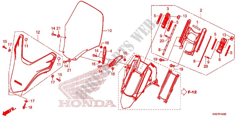 PARE BRISE pour Honda FORZA 125 ABS de 2015