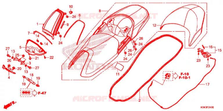 SELLE Honda SCOOTER 300 FORZA 2015  NSS300AF