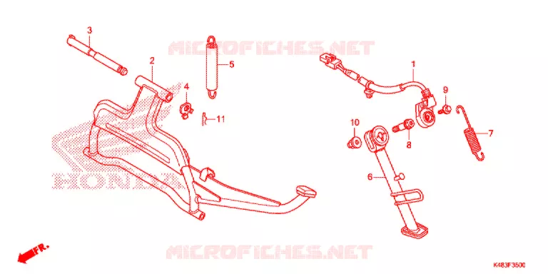 BEQUILLE Honda SCOOTER 110 SPACY 2015  SCR1105WHF