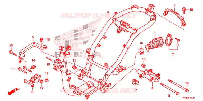 CADRE Honda SCOOTER 110 SPACY 2015  SCR1105WHF