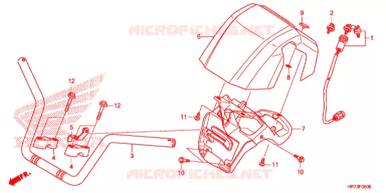GUIDON Honda ATV 420 FOURTRAX 2015  TRX420FA5F