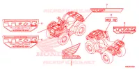 AUTOCOLLANTS pour Honda FOURTRAX 500 FOREMAN RUBICON DCT de 2015