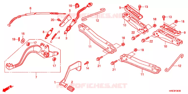 PEDALE - REPOSE PIED Honda ATV 500 FOURTRAX 2013  TRX500FED