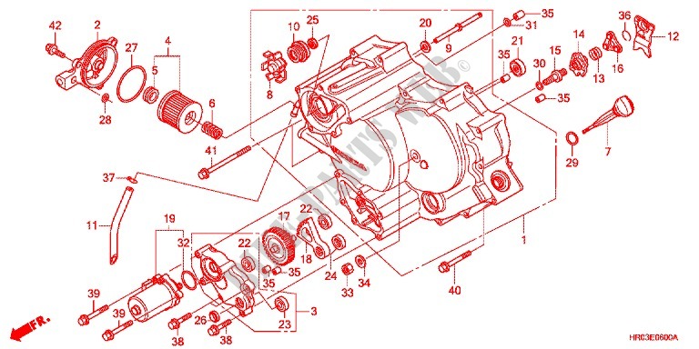CARTER MOTEUR AVANT pour Honda FOURTRAX 500 FOREMAN 4X4 Electric Shift, Power Steering de 2013