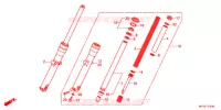 FOURCHE pour Honda VT 1300 C ABS RED de 2012