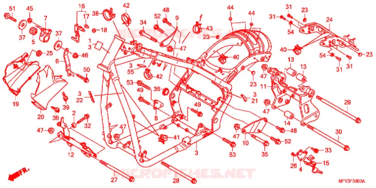 CADRE (VT1300CR/CRA) Honda MOTO 1300 VT 2012  VT1300CRAC