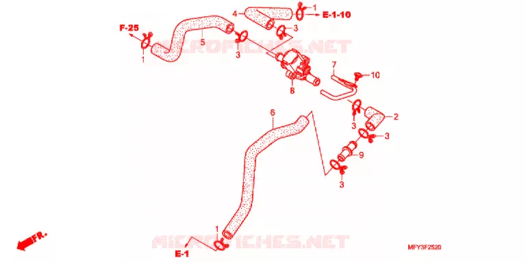VALVE DE COMMANDE D'INJECTION D'AIR Honda MOTO 1300 VT 2012  VT1300CRC