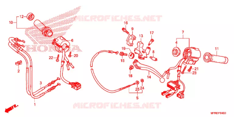 LEVIER DE GUIDON - CABLE - COMMODO Honda MOTO 1300 VT 2015  VT1300CXAF