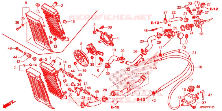 RADIATEUR Honda MOTO 1300 VT 2016  VT1300CXAF