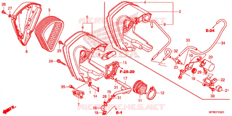 FILTRE A AIR Honda MOTO 1300 VT 2016  VT1300CXAF