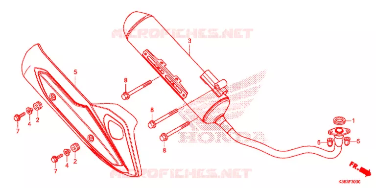 SILENCIEUX D'ECHAPPEMENT Honda SCOOTER 150 PCX 2015  WW150EXF