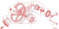 ROUE ARRIERE pour Honda WAVE 110 front brake disk de 2012