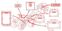 ETIQUETTE DE PRECAUTIONS (TRX200) pour Honda FOURTRAX 200 de 1991