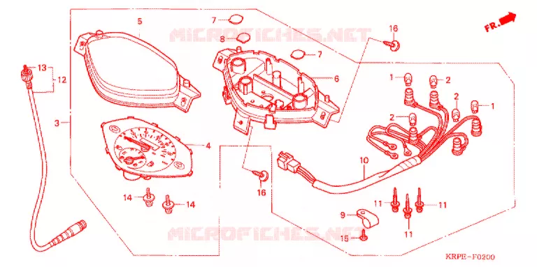 COMPTEUR Honda SCOOTER 100 LEAD 2003  SCV1003