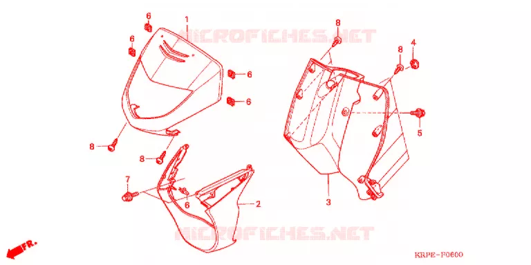 CARENAGE AVANT Honda SCOOTER 100 LEAD 2003  SCV1003
