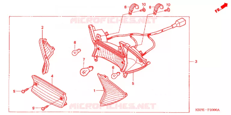 FEUX ARRIERE Honda SCOOTER 100 LEAD 2004  SCV1003