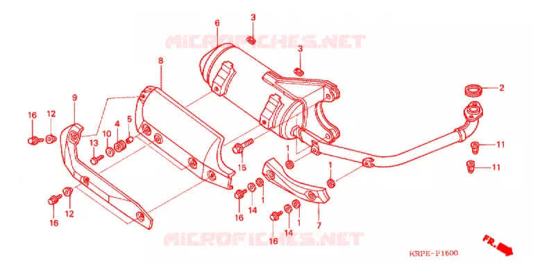 SILENCIEUX D'ECHAPPEMENT Honda SCOOTER 100 LEAD 2003  SCV1003