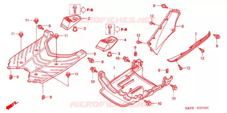 PLANCHER Honda SCOOTER 100 LEAD 2003  SCV1003