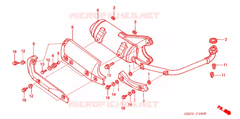 SILENCIEUX D'ECHAPPEMENT Honda SCOOTER 100 LEAD 2004  SCV1003