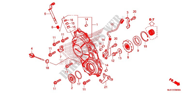CARTER MOTEUR DROIT pour Honda CB 650 F ABS TRICOLOR de 2014