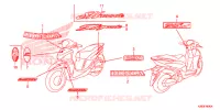AUTOCOLLANTS pour Honda SH MODE 125 de 2016