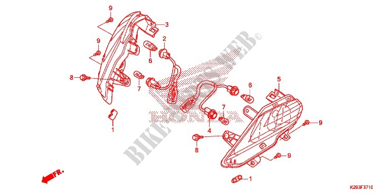 CLIGNOTANT AVANT pour Honda SH MODE 125 de 2015