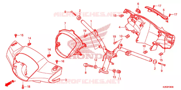 GUIDON - CARENAGE Honda SCOOTER 125 SH 2016  ANC125F