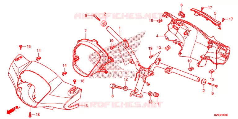 GUIDON - CARENAGE Honda SCOOTER 125 SH 2016  ANC125F