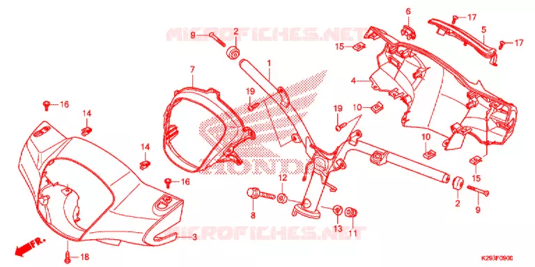 GUIDON - CARENAGE Honda SCOOTER 110 ICON 2013  ANC110CCM9