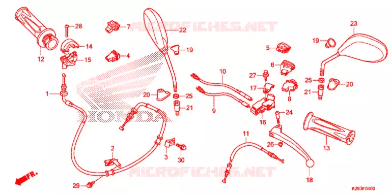 LEVIER DE GUIDON - CABLE - COMMODO Honda SCOOTER 110 ICON 2016  ANC110CCM9