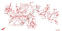 CAPOT DE RESERVOIR pour Honda CBR 600 RR ABS HRC TRICOLOR de 2013