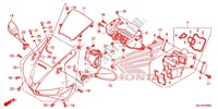 TETE DE FOURCHE pour Honda CBR 600 RR ABS HRC TRICOLOR de 2014