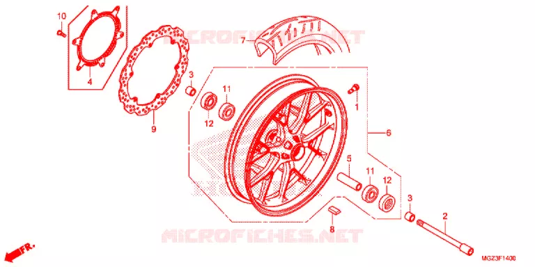 ROUE AVANT Honda MOTO 500 CBR 2014  CBR500RE