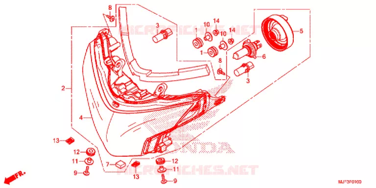 PHARE Honda MOTO 700 CTX 2015  CTX700DF