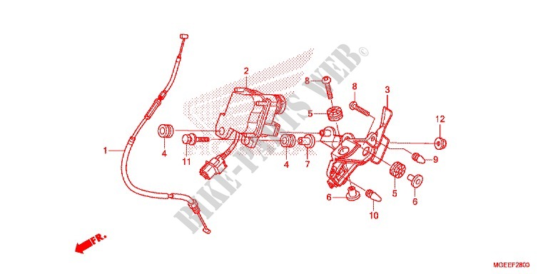 SERVO MOTEUR pour Honda VFR 1200 F DCT de 2015