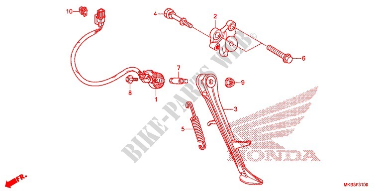 BEQUILLE pour Honda CBR 1000 RR ABS TRICOLORE de 2015