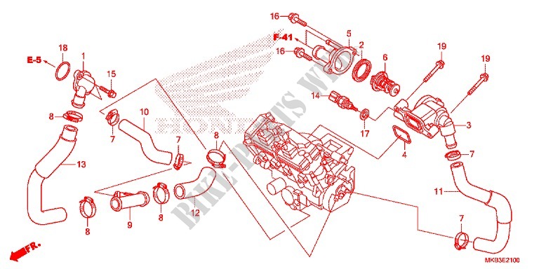 THERMOSTAT pour Honda CBR 1000 RR CABS REPSOL de 2015