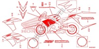 AUTOCOLLANTS (2) pour Honda CBR 1000 RR FIREBLADE TRICOLOR de 2015