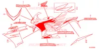 AUTOCOLLANTS pour Honda CBR 500 R ABS de 2015