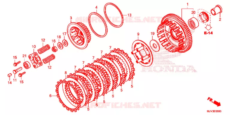 EMBRAYAGE Honda MOTO 500 CBR 2015  CBR500RAF